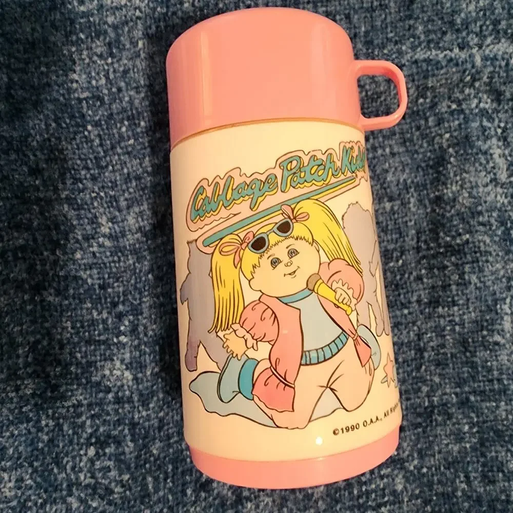 Vintage 1990 Cabbage Patch Aladdin 8 oz Thermos Pink Awesome Condition